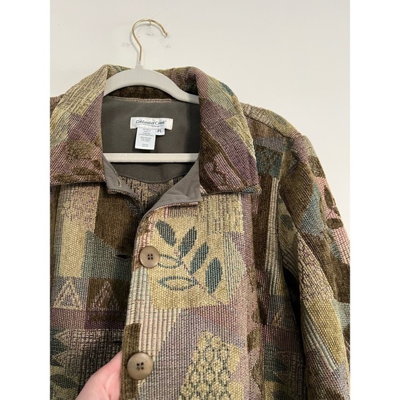 Coldwater Creek Tapestry Shacket Size Petite Large - Picture 4 of 5